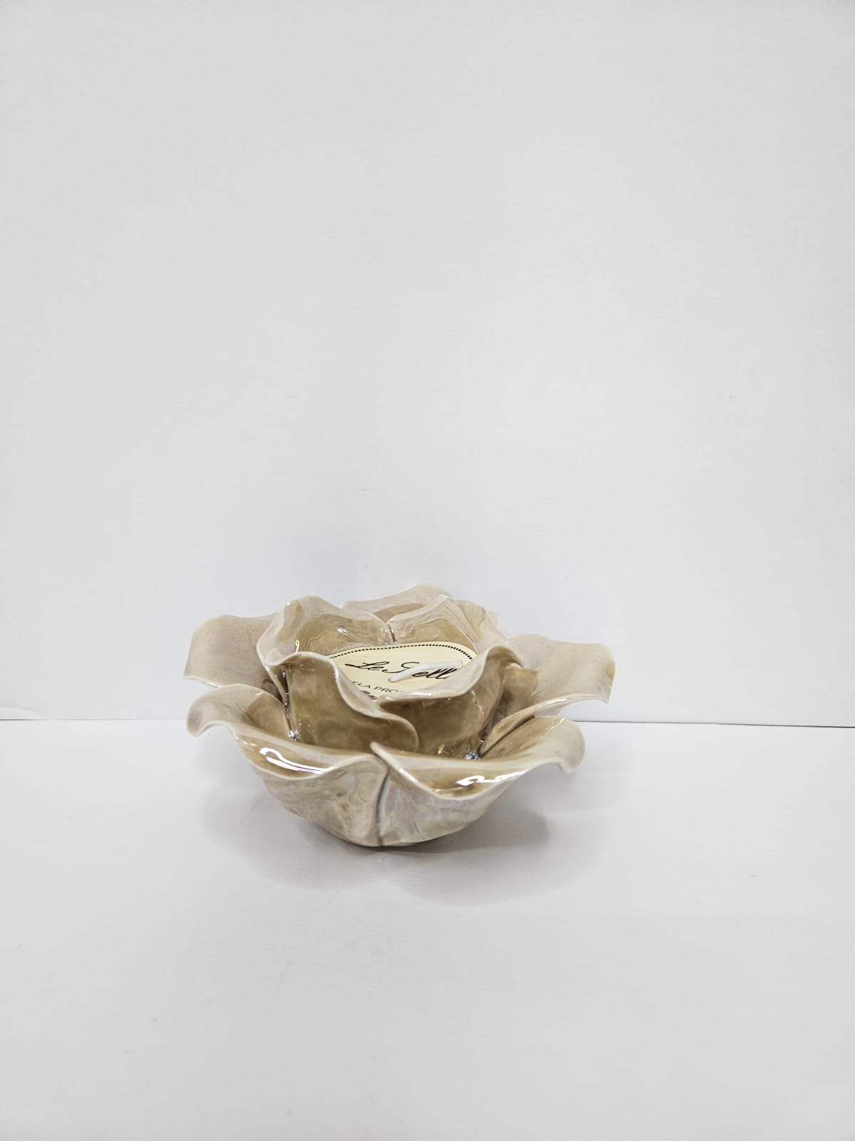 Candela rosa piccola Beige