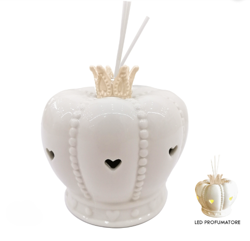 Porta essenza corona beige